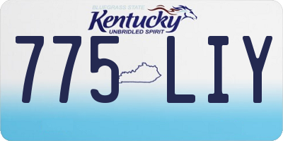 KY license plate 775LIY