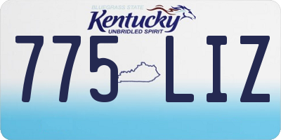KY license plate 775LIZ
