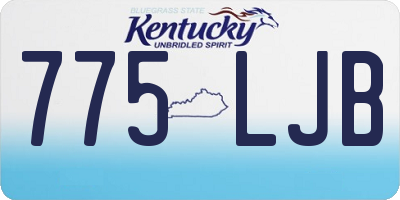 KY license plate 775LJB