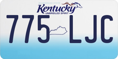 KY license plate 775LJC