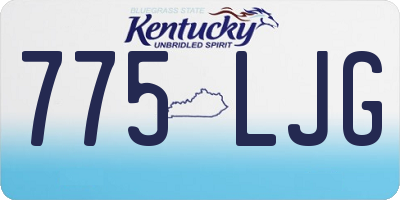 KY license plate 775LJG