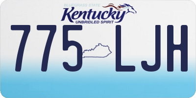 KY license plate 775LJH