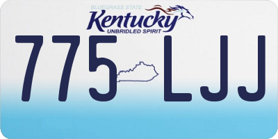 KY license plate 775LJJ