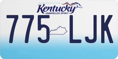 KY license plate 775LJK