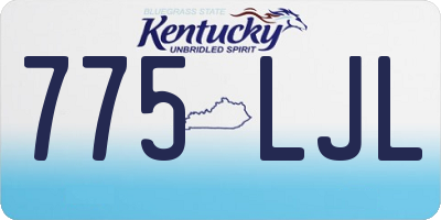 KY license plate 775LJL
