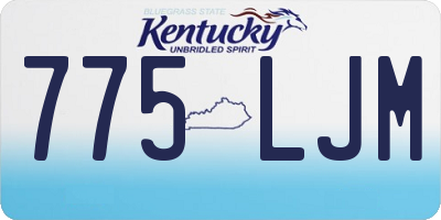 KY license plate 775LJM