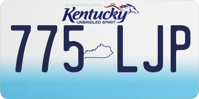KY license plate 775LJP
