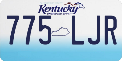 KY license plate 775LJR
