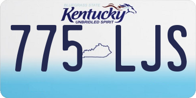 KY license plate 775LJS