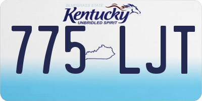 KY license plate 775LJT