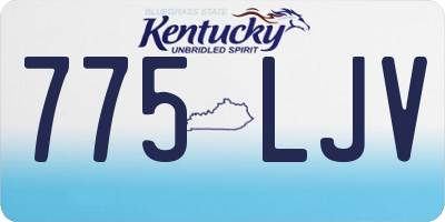 KY license plate 775LJV