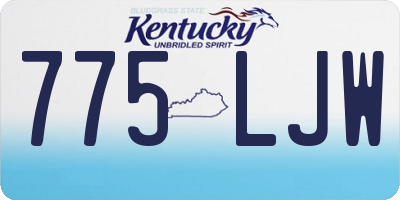 KY license plate 775LJW