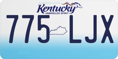 KY license plate 775LJX