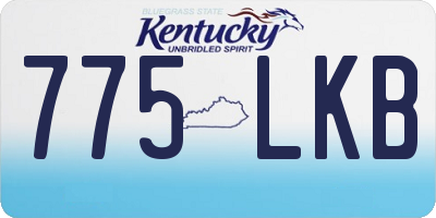 KY license plate 775LKB