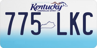 KY license plate 775LKC