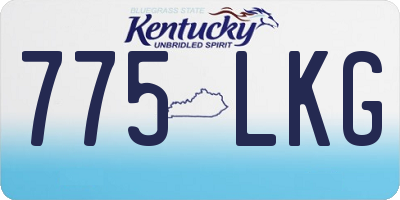 KY license plate 775LKG