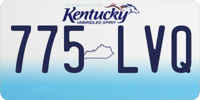 KY license plate 775LVQ