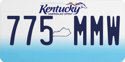 KY license plate 775MMW