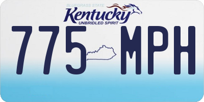 KY license plate 775MPH