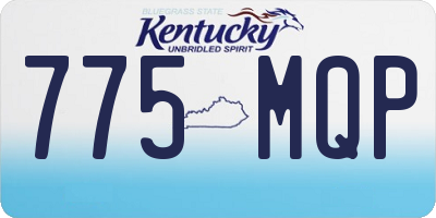 KY license plate 775MQP