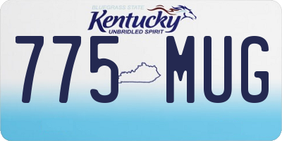 KY license plate 775MUG