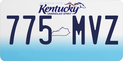 KY license plate 775MVZ