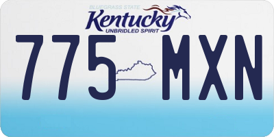 KY license plate 775MXN
