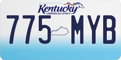KY license plate 775MYB
