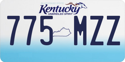KY license plate 775MZZ