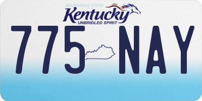 KY license plate 775NAY