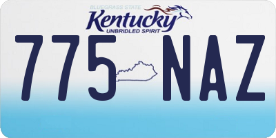 KY license plate 775NAZ