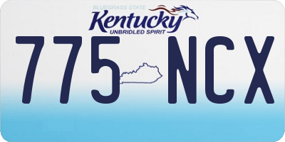 KY license plate 775NCX