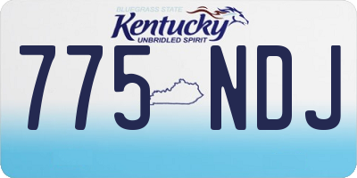 KY license plate 775NDJ