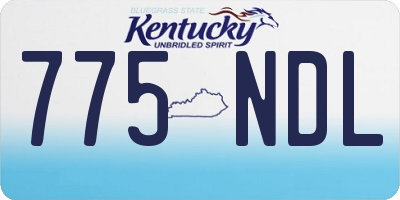 KY license plate 775NDL