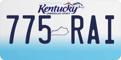 KY license plate 775RAI
