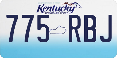 KY license plate 775RBJ