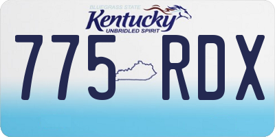 KY license plate 775RDX