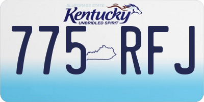 KY license plate 775RFJ
