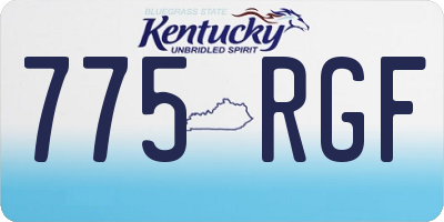KY license plate 775RGF