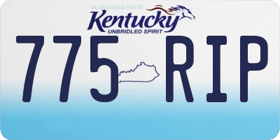 KY license plate 775RIP