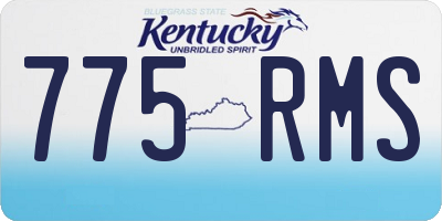 KY license plate 775RMS