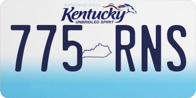 KY license plate 775RNS