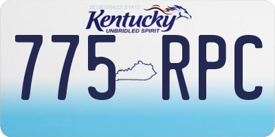 KY license plate 775RPC