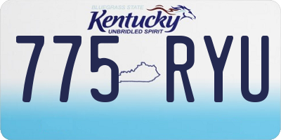 KY license plate 775RYU