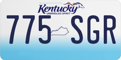 KY license plate 775SGR