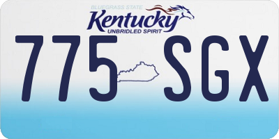 KY license plate 775SGX