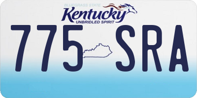 KY license plate 775SRA