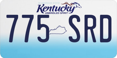 KY license plate 775SRD