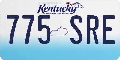 KY license plate 775SRE