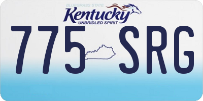KY license plate 775SRG